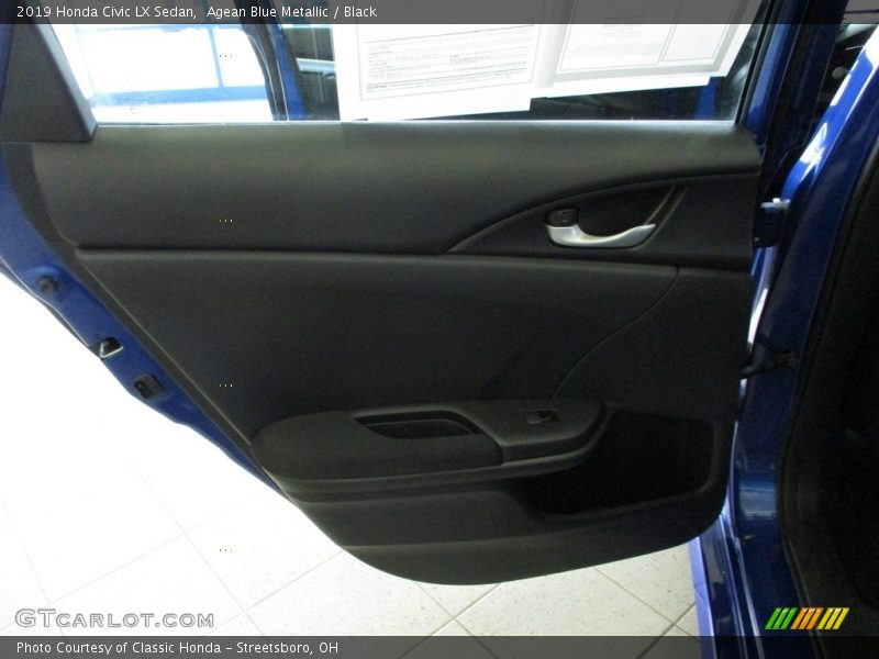 Agean Blue Metallic / Black 2019 Honda Civic LX Sedan