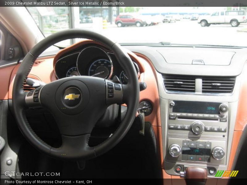 Silver Ice Metallic / Ebony/Brick 2009 Chevrolet Malibu LTZ Sedan