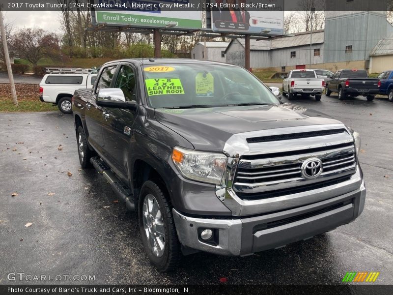 Magnetic Gray Metallic / 1794 Edition Black/Brown 2017 Toyota Tundra 1794 CrewMax 4x4