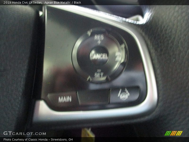 Agean Blue Metallic / Black 2019 Honda Civic LX Sedan
