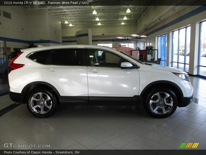 Platinum White Pearl / Ivory 2019 Honda CR-V EX AWD