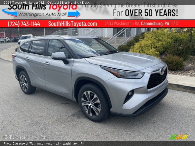 Celestial Silver Metallic / Black 2023 Toyota Highlander XLE
