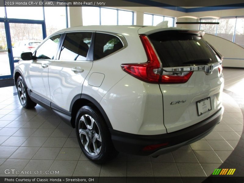 Platinum White Pearl / Ivory 2019 Honda CR-V EX AWD