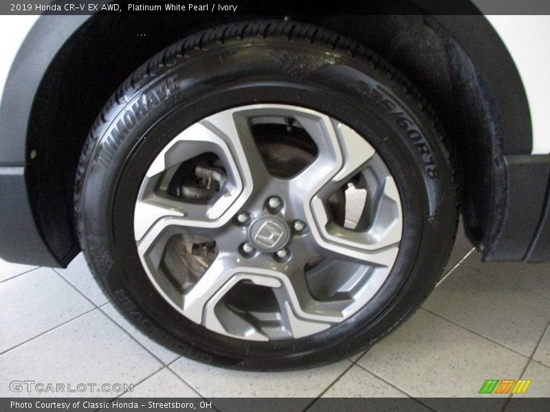 Platinum White Pearl / Ivory 2019 Honda CR-V EX AWD