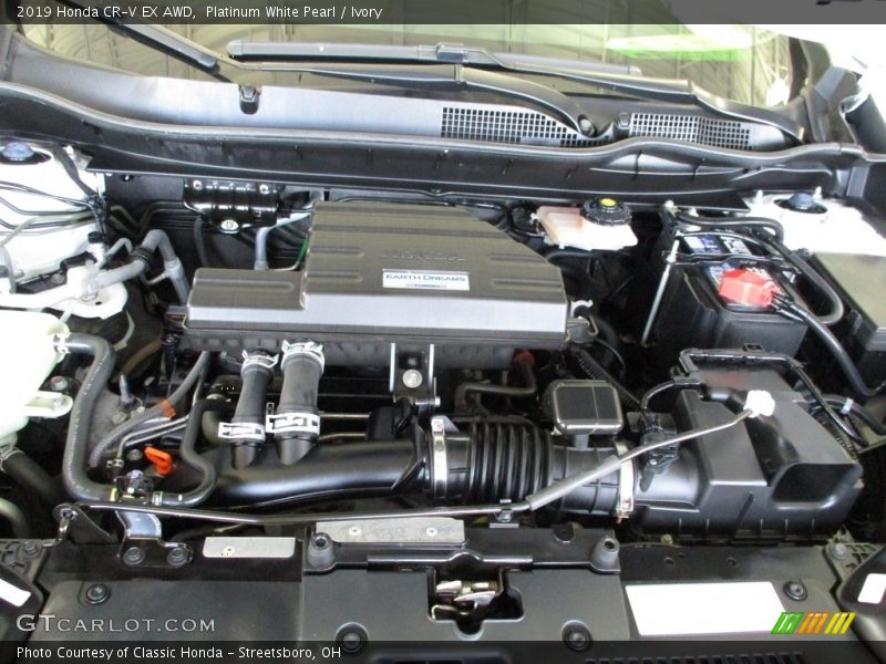 Platinum White Pearl / Ivory 2019 Honda CR-V EX AWD