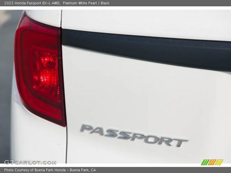 Platinum White Pearl / Black 2023 Honda Passport EX-L AWD