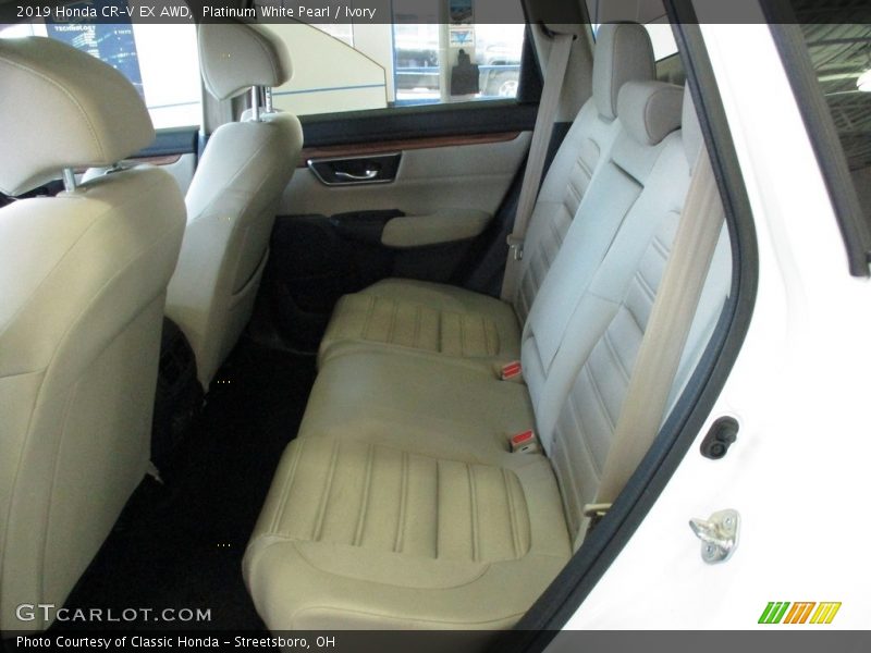 Platinum White Pearl / Ivory 2019 Honda CR-V EX AWD