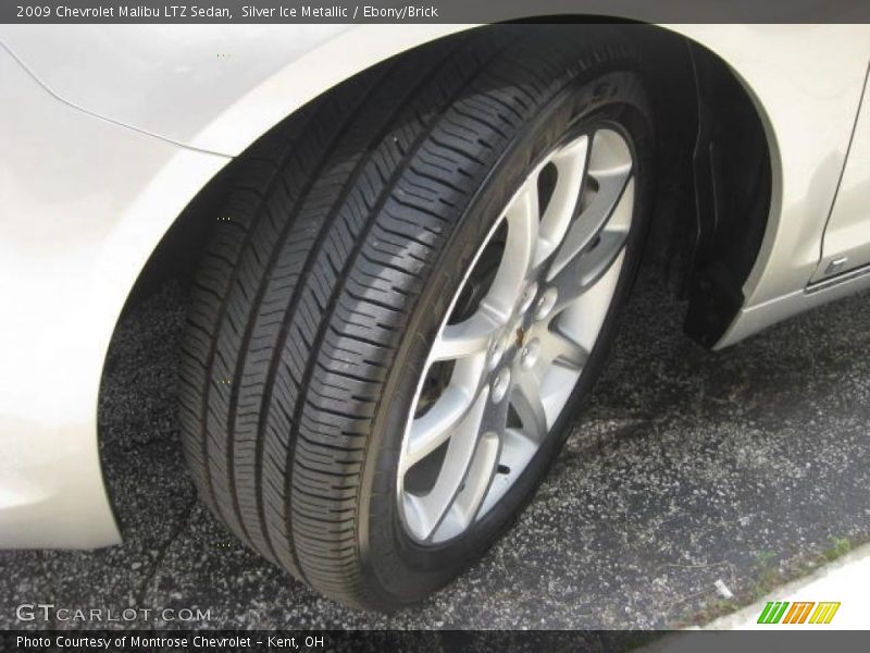 Silver Ice Metallic / Ebony/Brick 2009 Chevrolet Malibu LTZ Sedan