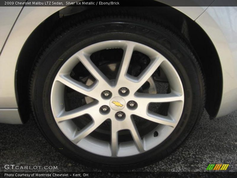 Silver Ice Metallic / Ebony/Brick 2009 Chevrolet Malibu LTZ Sedan