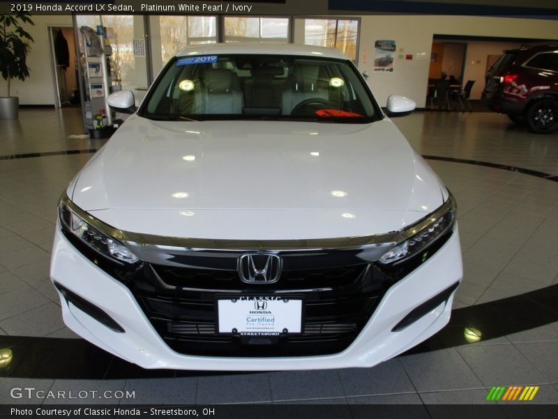 Platinum White Pearl / Ivory 2019 Honda Accord LX Sedan