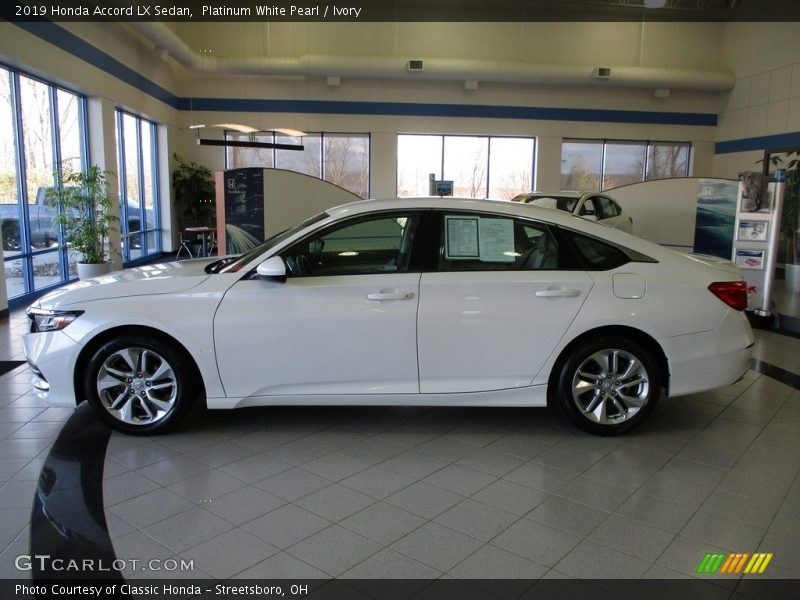 Platinum White Pearl / Ivory 2019 Honda Accord LX Sedan