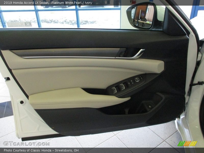 Platinum White Pearl / Ivory 2019 Honda Accord LX Sedan
