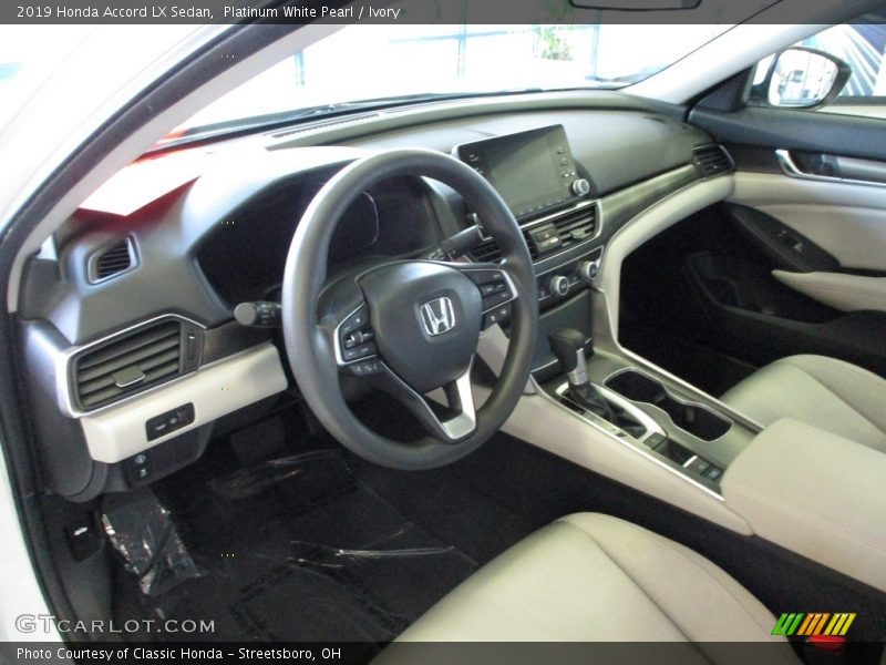 Platinum White Pearl / Ivory 2019 Honda Accord LX Sedan