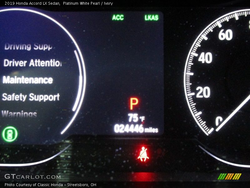 Platinum White Pearl / Ivory 2019 Honda Accord LX Sedan