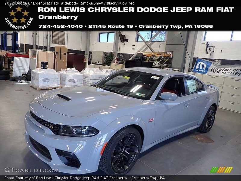 Smoke Show / Black/Ruby Red 2022 Dodge Charger Scat Pack Widebody