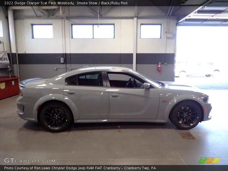 Smoke Show / Black/Ruby Red 2022 Dodge Charger Scat Pack Widebody