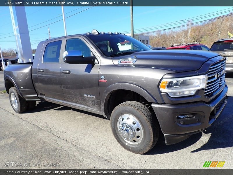 Front 3/4 View of 2022 3500 Laramie Mega Cab 4x4