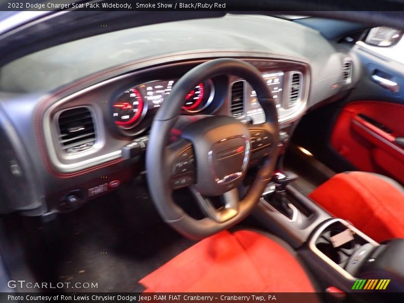 Smoke Show / Black/Ruby Red 2022 Dodge Charger Scat Pack Widebody
