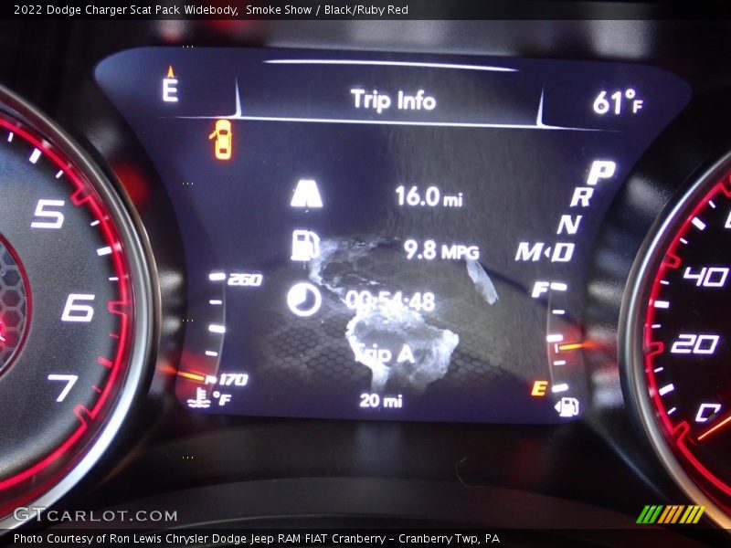 Smoke Show / Black/Ruby Red 2022 Dodge Charger Scat Pack Widebody