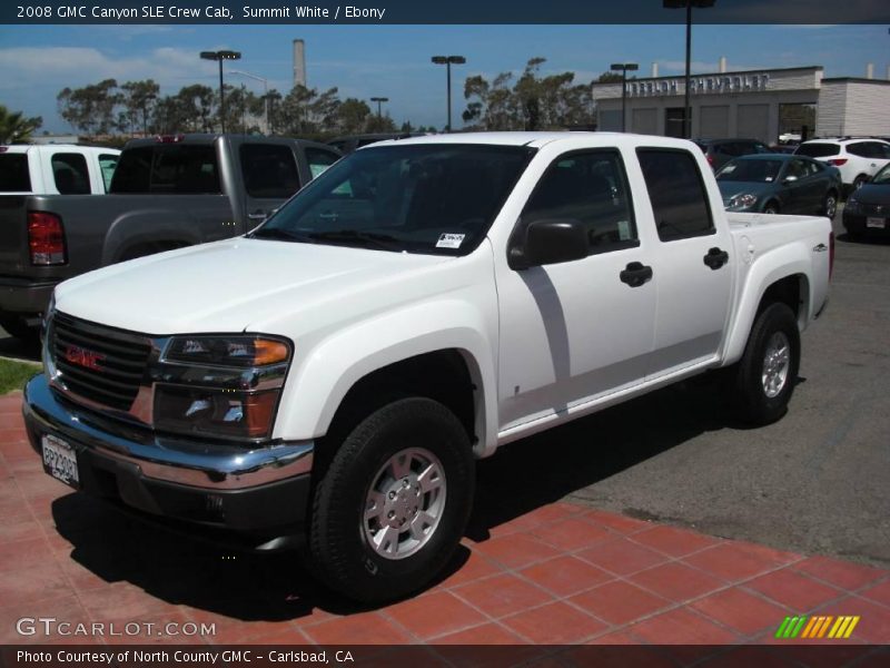 Summit White / Ebony 2008 GMC Canyon SLE Crew Cab