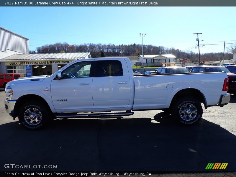 Bright White / Mountain Brown/Light Frost Beige 2022 Ram 3500 Laramie Crew Cab 4x4