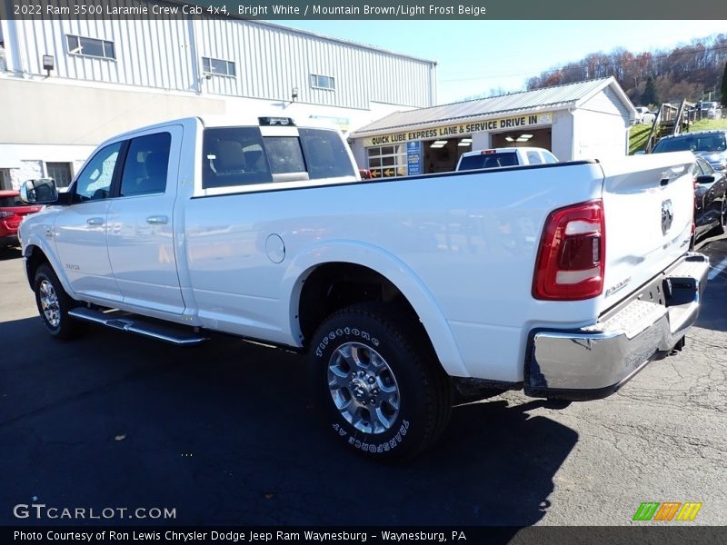 Bright White / Mountain Brown/Light Frost Beige 2022 Ram 3500 Laramie Crew Cab 4x4
