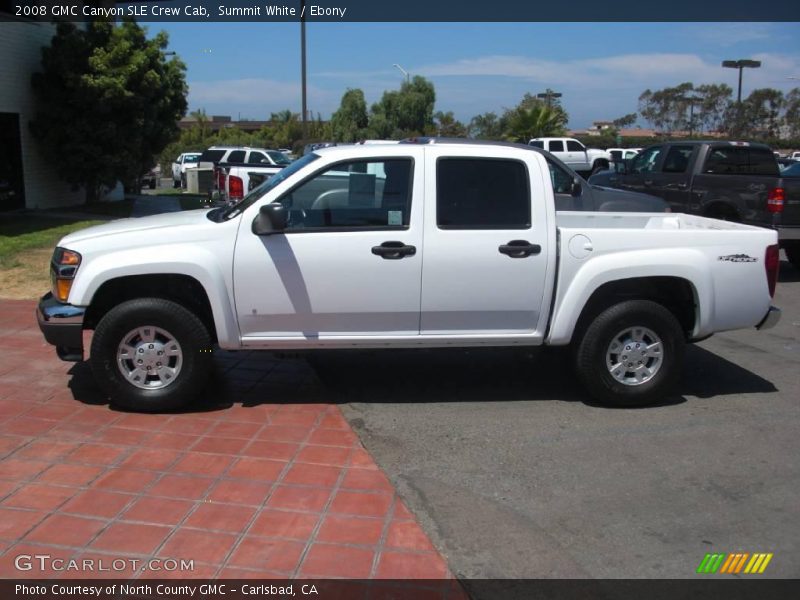 Summit White / Ebony 2008 GMC Canyon SLE Crew Cab