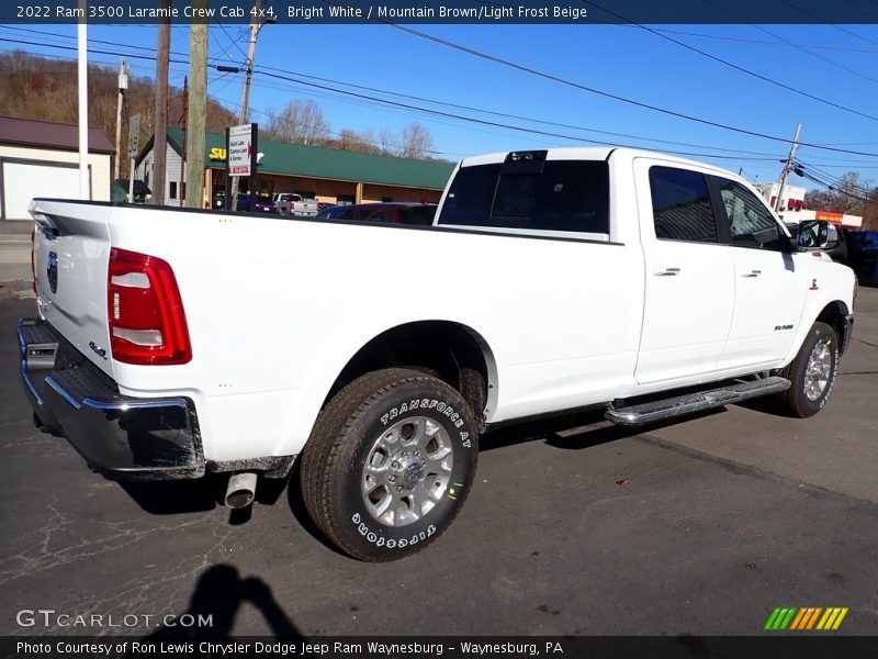 Bright White / Mountain Brown/Light Frost Beige 2022 Ram 3500 Laramie Crew Cab 4x4