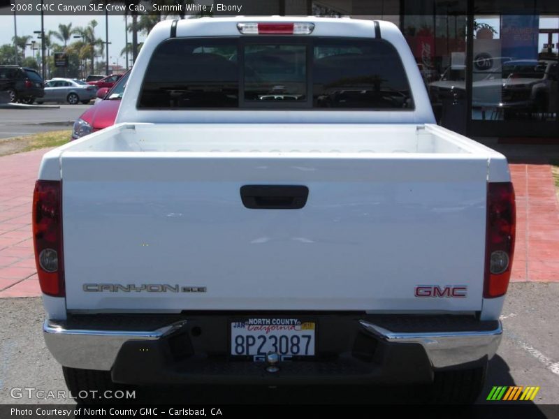 Summit White / Ebony 2008 GMC Canyon SLE Crew Cab