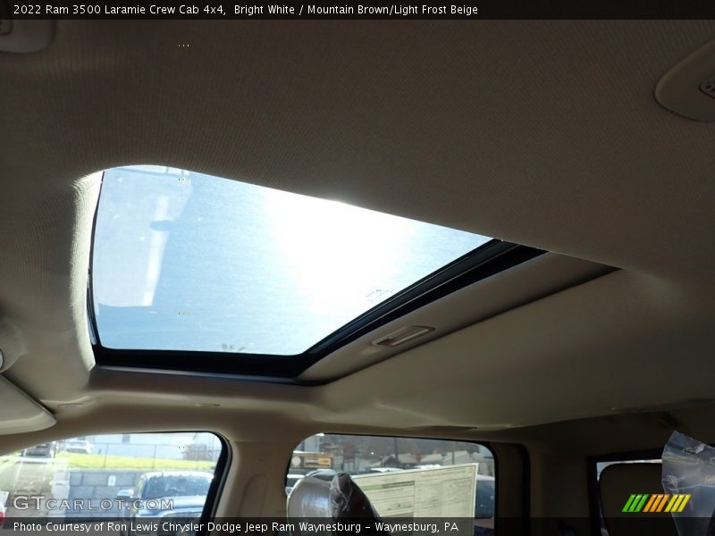 Bright White / Mountain Brown/Light Frost Beige 2022 Ram 3500 Laramie Crew Cab 4x4