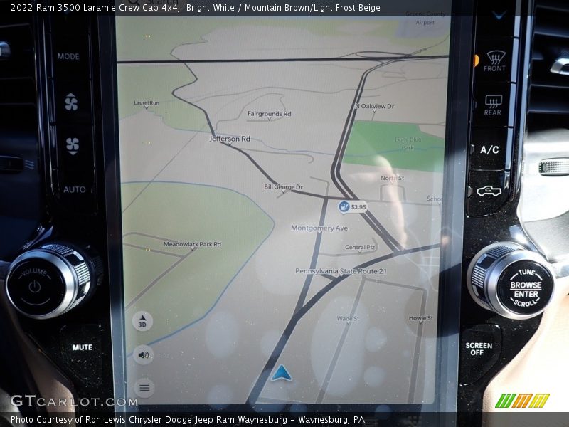 Bright White / Mountain Brown/Light Frost Beige 2022 Ram 3500 Laramie Crew Cab 4x4