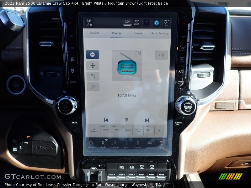 Bright White / Mountain Brown/Light Frost Beige 2022 Ram 3500 Laramie Crew Cab 4x4