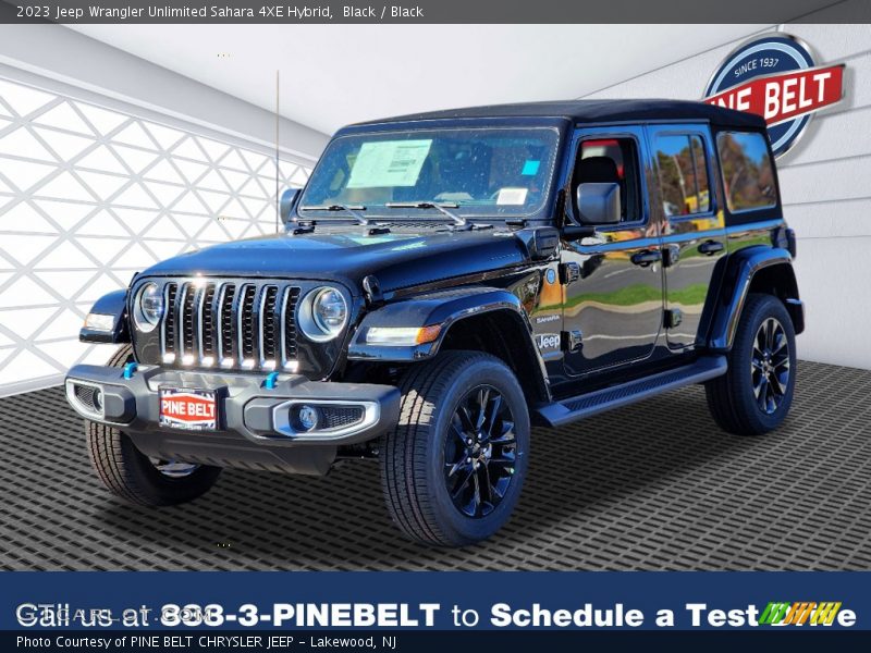 Black / Black 2023 Jeep Wrangler Unlimited Sahara 4XE Hybrid