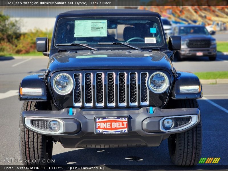 Black / Black 2023 Jeep Wrangler Unlimited Sahara 4XE Hybrid