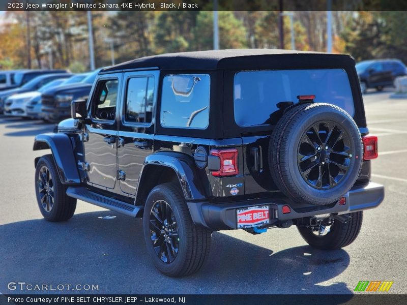 Black / Black 2023 Jeep Wrangler Unlimited Sahara 4XE Hybrid
