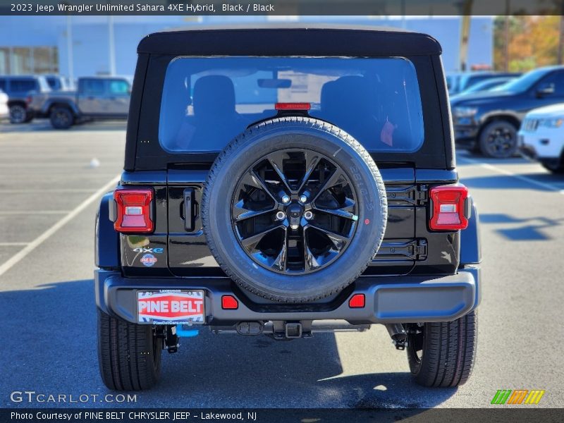 Black / Black 2023 Jeep Wrangler Unlimited Sahara 4XE Hybrid