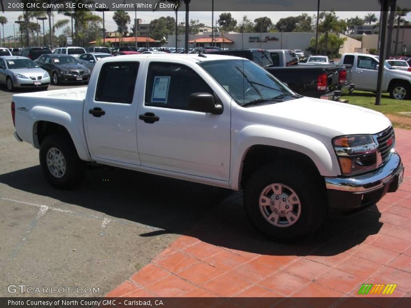 Summit White / Ebony 2008 GMC Canyon SLE Crew Cab