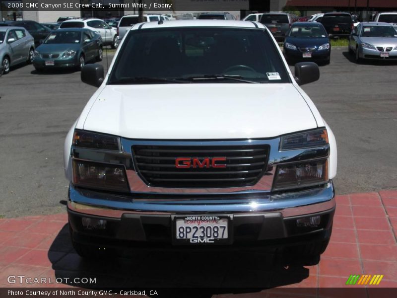 Summit White / Ebony 2008 GMC Canyon SLE Crew Cab