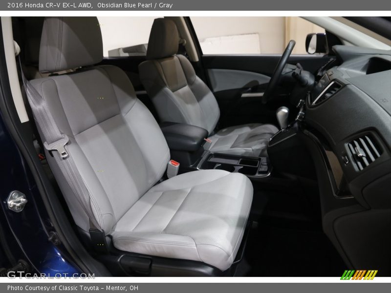 Obsidian Blue Pearl / Gray 2016 Honda CR-V EX-L AWD