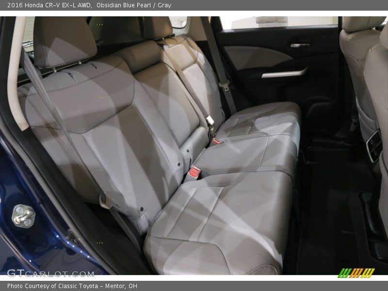 Obsidian Blue Pearl / Gray 2016 Honda CR-V EX-L AWD
