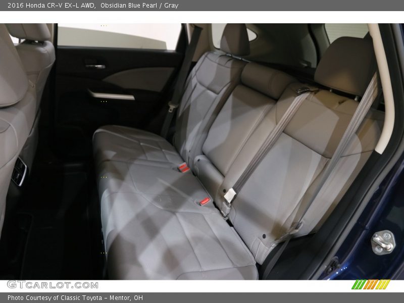 Obsidian Blue Pearl / Gray 2016 Honda CR-V EX-L AWD