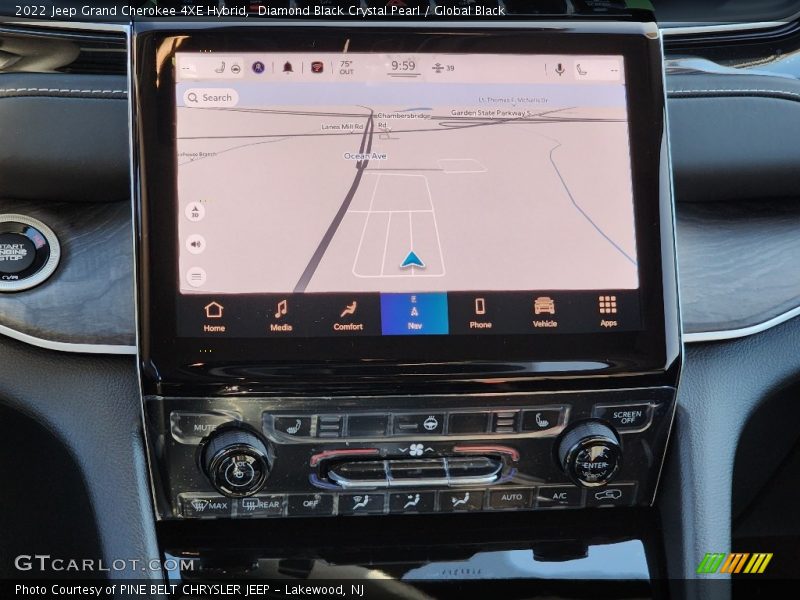 Navigation of 2022 Grand Cherokee 4XE Hybrid