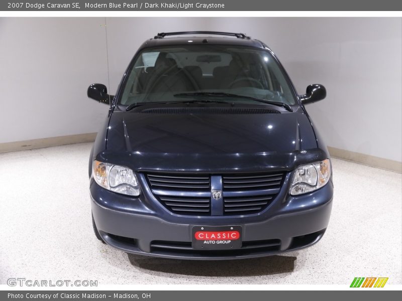 Modern Blue Pearl / Dark Khaki/Light Graystone 2007 Dodge Caravan SE
