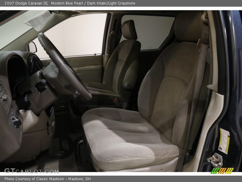 Modern Blue Pearl / Dark Khaki/Light Graystone 2007 Dodge Caravan SE