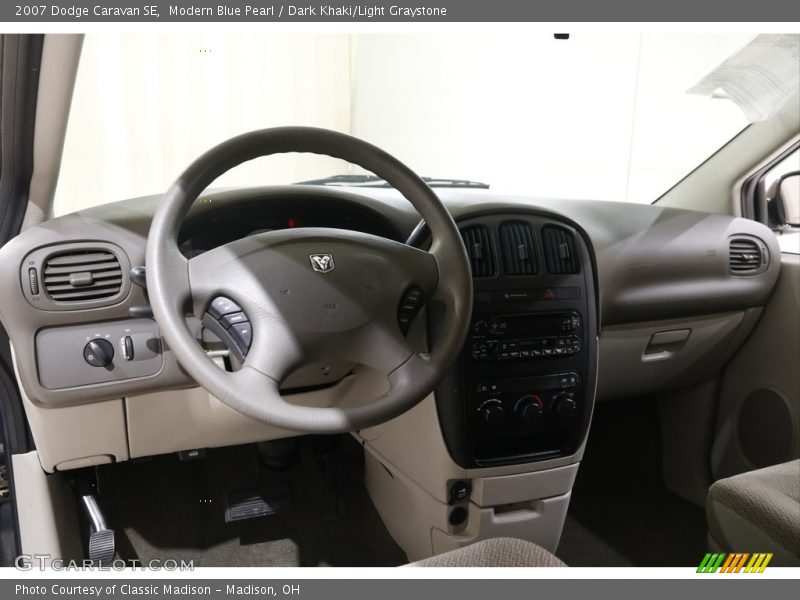 Modern Blue Pearl / Dark Khaki/Light Graystone 2007 Dodge Caravan SE