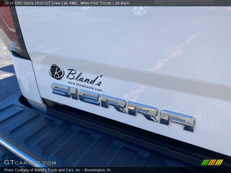 White Frost Tricoat / Jet Black 2016 GMC Sierra 1500 SLT Crew Cab 4WD