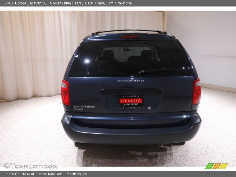Modern Blue Pearl / Dark Khaki/Light Graystone 2007 Dodge Caravan SE