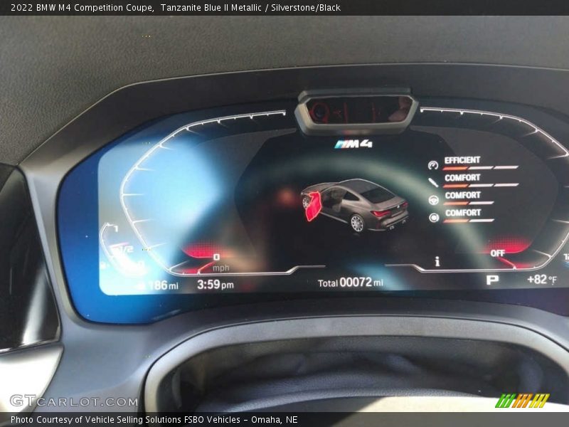 Tanzanite Blue II Metallic / Silverstone/Black 2022 BMW M4 Competition Coupe