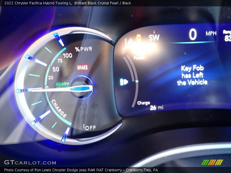 Brilliant Black Crystal Pearl / Black 2022 Chrysler Pacifica Hybrid Touring L