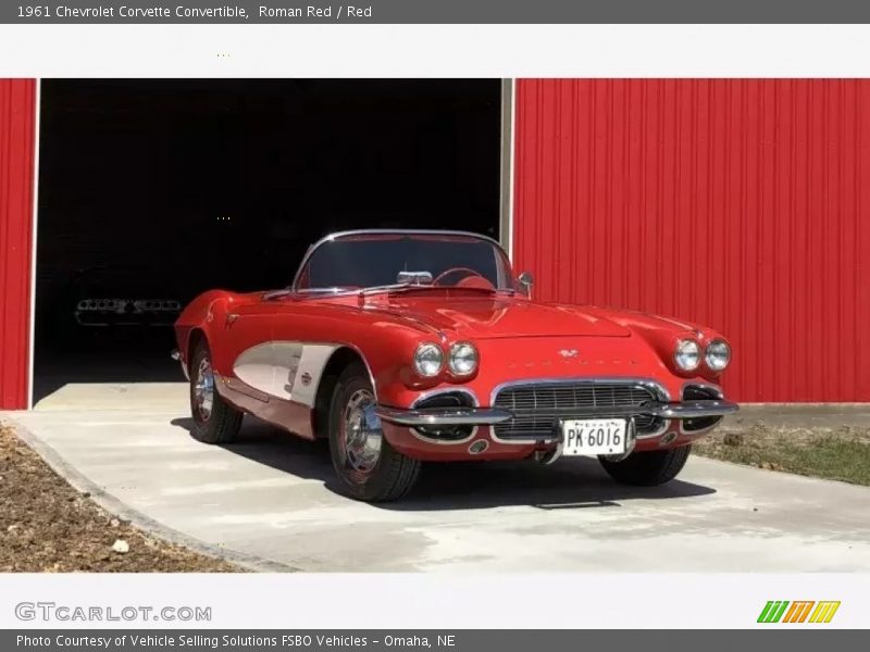 Roman Red / Red 1961 Chevrolet Corvette Convertible